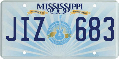 MS license plate JIZ683
