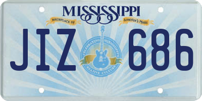 MS license plate JIZ686