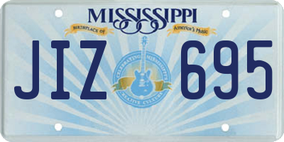 MS license plate JIZ695