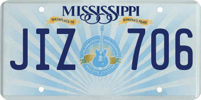 MS license plate JIZ706