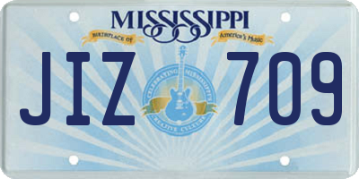 MS license plate JIZ709