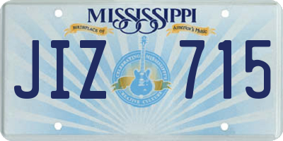 MS license plate JIZ715