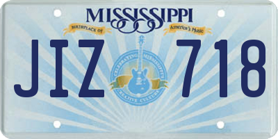 MS license plate JIZ718