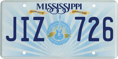 MS license plate JIZ726