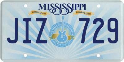 MS license plate JIZ729