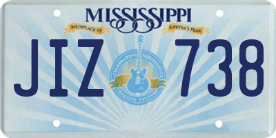 MS license plate JIZ738