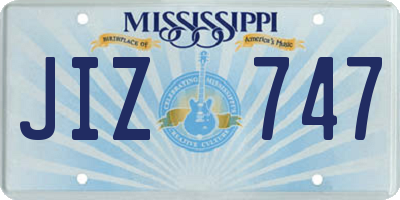 MS license plate JIZ747