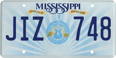 MS license plate JIZ748