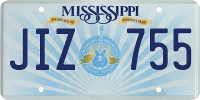 MS license plate JIZ755