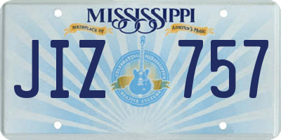 MS license plate JIZ757