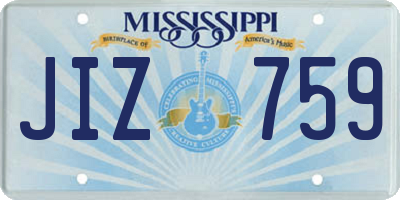 MS license plate JIZ759