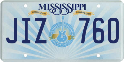 MS license plate JIZ760