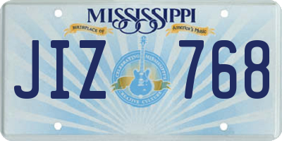 MS license plate JIZ768