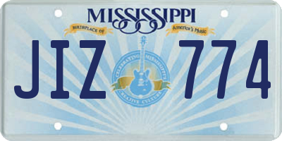 MS license plate JIZ774