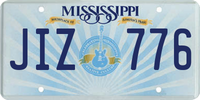 MS license plate JIZ776
