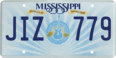 MS license plate JIZ779