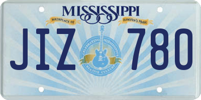 MS license plate JIZ780