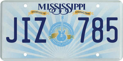 MS license plate JIZ785