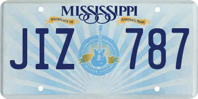 MS license plate JIZ787