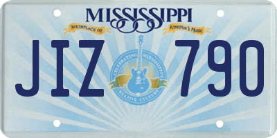 MS license plate JIZ790