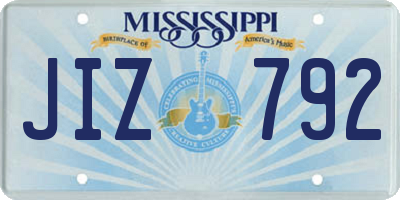 MS license plate JIZ792