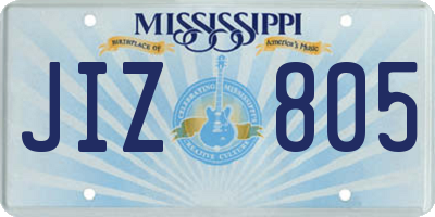 MS license plate JIZ805