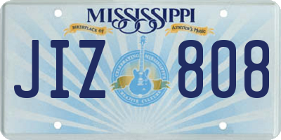 MS license plate JIZ808