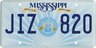 MS license plate JIZ820