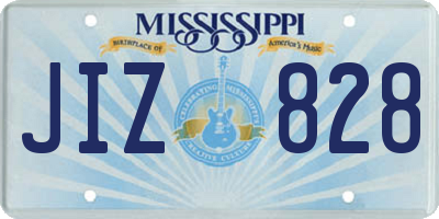 MS license plate JIZ828