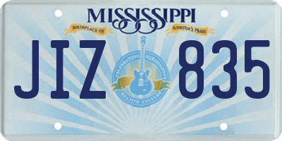 MS license plate JIZ835