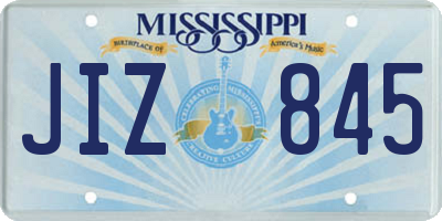 MS license plate JIZ845