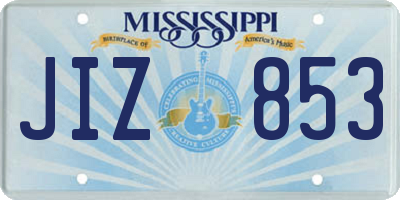 MS license plate JIZ853