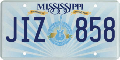 MS license plate JIZ858