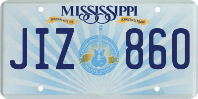 MS license plate JIZ860