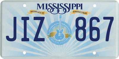 MS license plate JIZ867