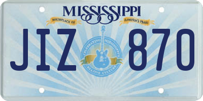 MS license plate JIZ870
