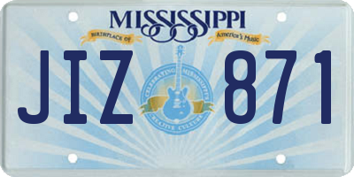 MS license plate JIZ871