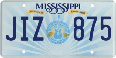MS license plate JIZ875