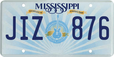 MS license plate JIZ876