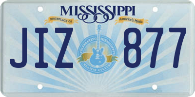 MS license plate JIZ877
