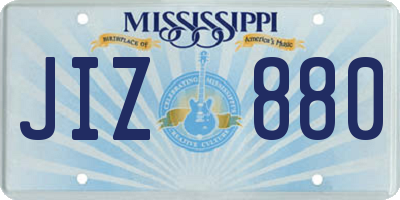 MS license plate JIZ880
