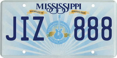 MS license plate JIZ888