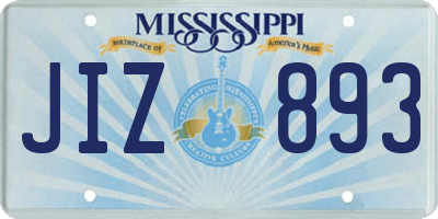 MS license plate JIZ893