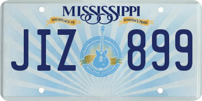 MS license plate JIZ899