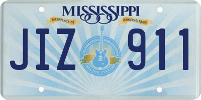 MS license plate JIZ911