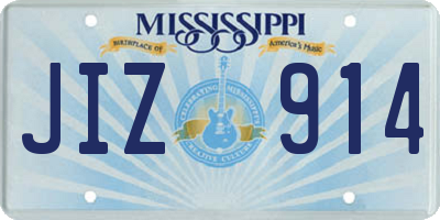 MS license plate JIZ914