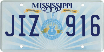 MS license plate JIZ916
