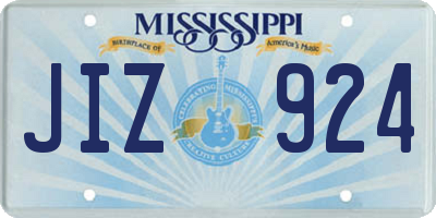 MS license plate JIZ924
