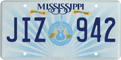 MS license plate JIZ942