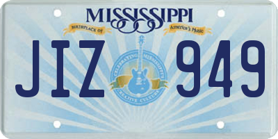 MS license plate JIZ949